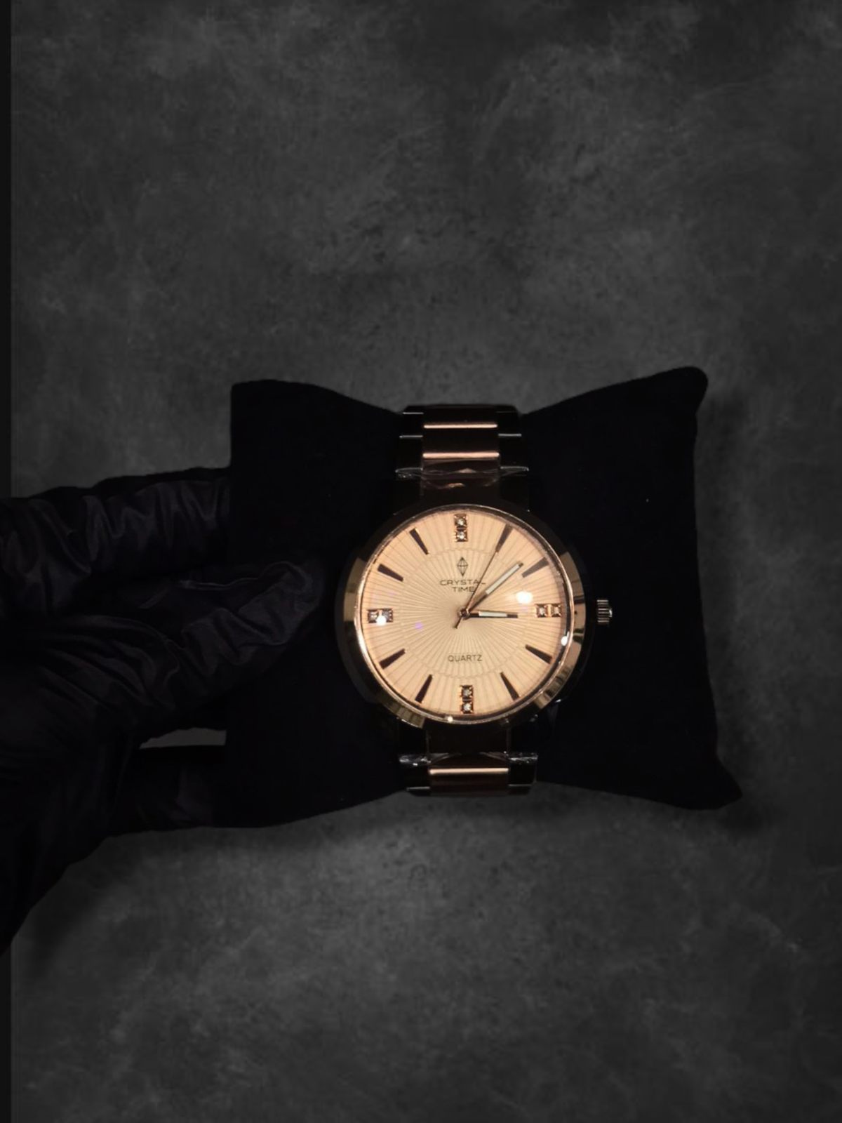 Crystal Time Quartz Wrist Watch