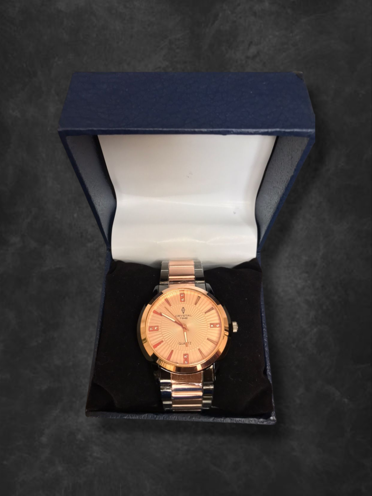 Crystal Time Quartz Wrist Watch